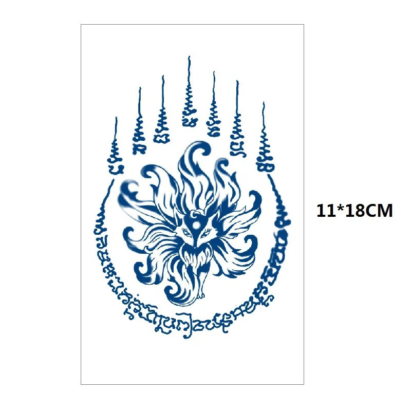 Semi anent herbal gradient tattoo sticker jellyfish planet feather snake large pattern water transfer tattoo lasts for 15 days 240705