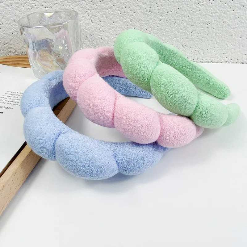 Headbands Autumn Winter Cloud Cotton Headband Women Fixed Bangs Tool Thicked Soft Velvet Hairbands Hair Hoops Scrunchies Headwear