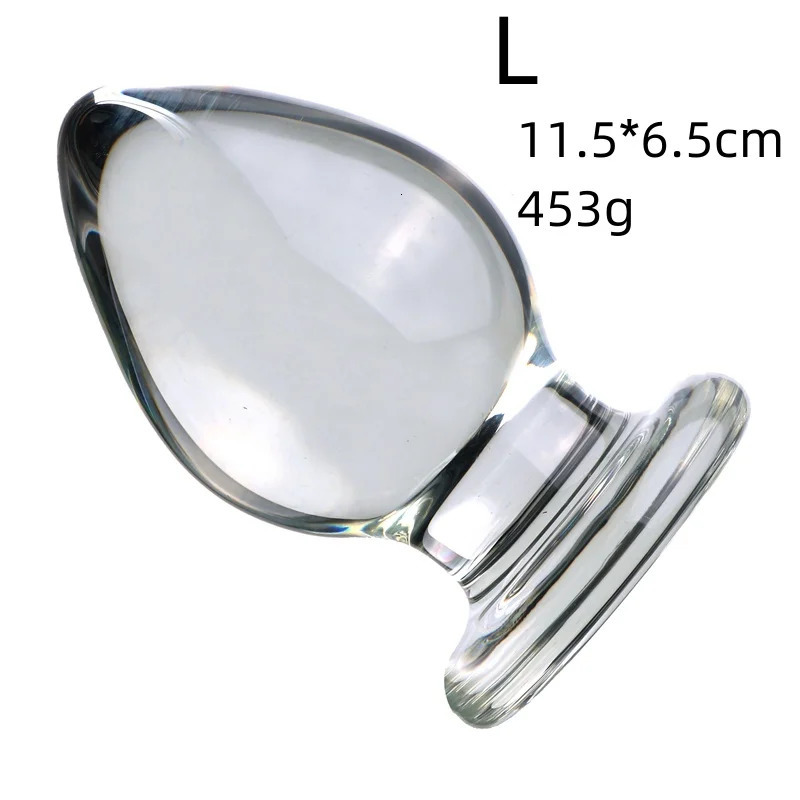 VaHppy Anal Expansion Training Gay Sex Toys Glass Anal Plugs Dilation Masturbator Conical Large SM BDSM Couple gam Adult Product 240627