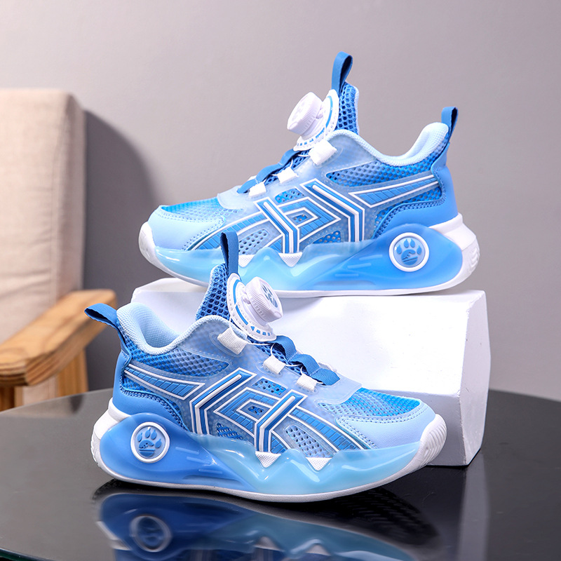 summer single mesh breathable middle-aged and young girls button up running shoes for boys casual sports shoes