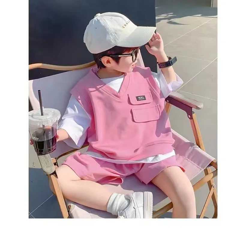 Clothing Sets Kids Clothes Set T-shirt+Shorts Kids Boy Summer Clothing Set Cute Baby Girls Outfit Set Tee Pants 2024 New