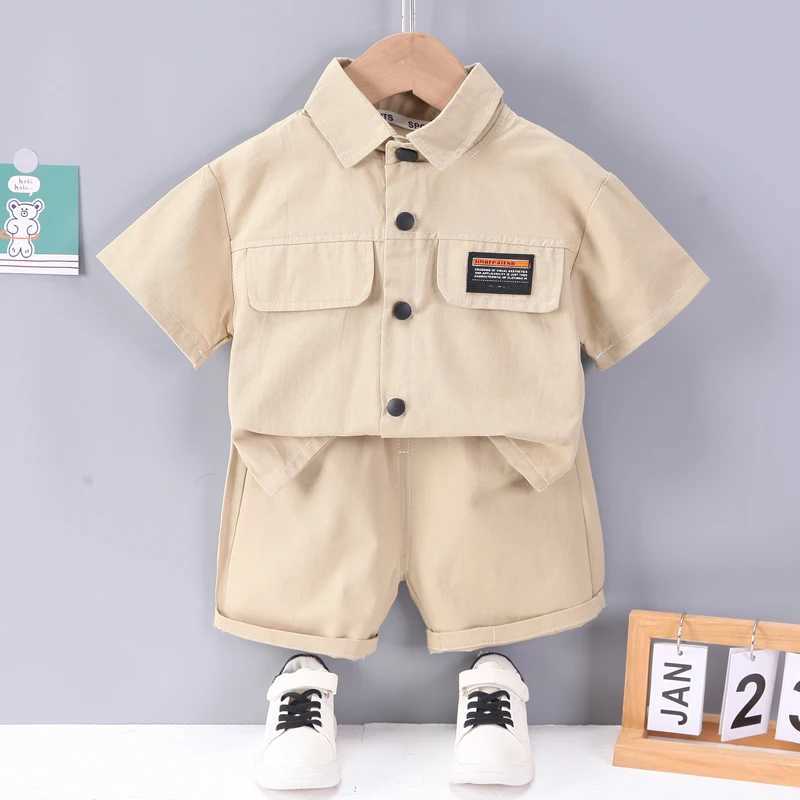 Clothing Sets Children Boys Shirt Shorts 2Pcs/Sets New Summer Baby Clothes Suit Infant Outfits Toddler Casual Cotton Costume Kids Tracksuits 2XH1
