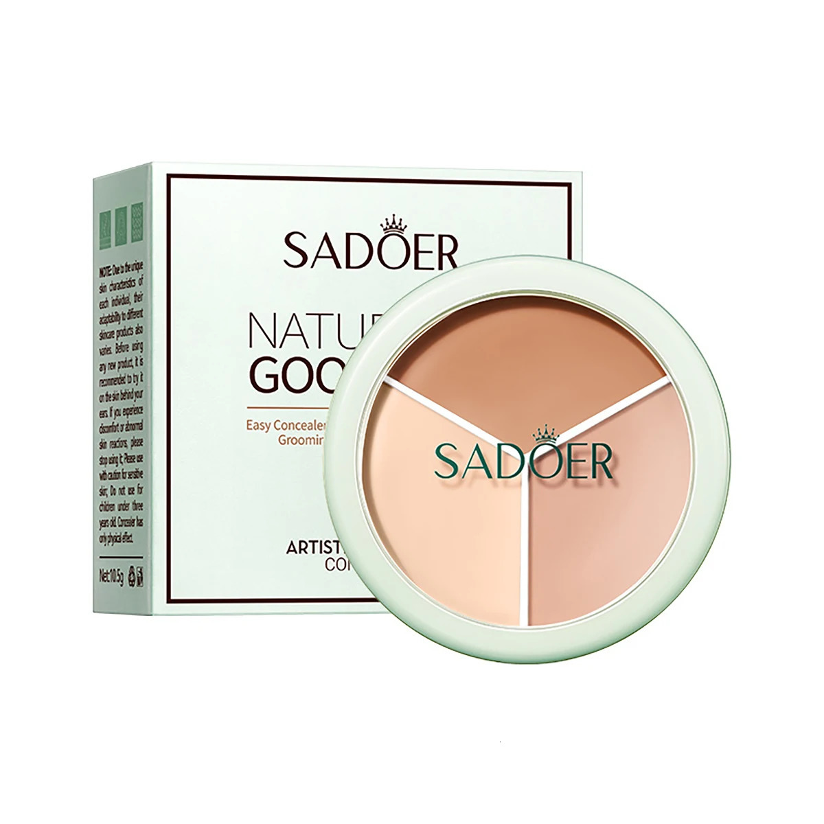 3 Colors Concealer for Multiple Skin Tones Artistic Tri-Color Concealer Natural Color Precise Concealer Evens and Brightens 240705