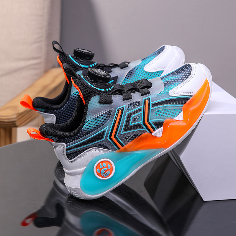 summer single mesh breathable middle-aged and young girls button up running shoes for boys casual sports shoes