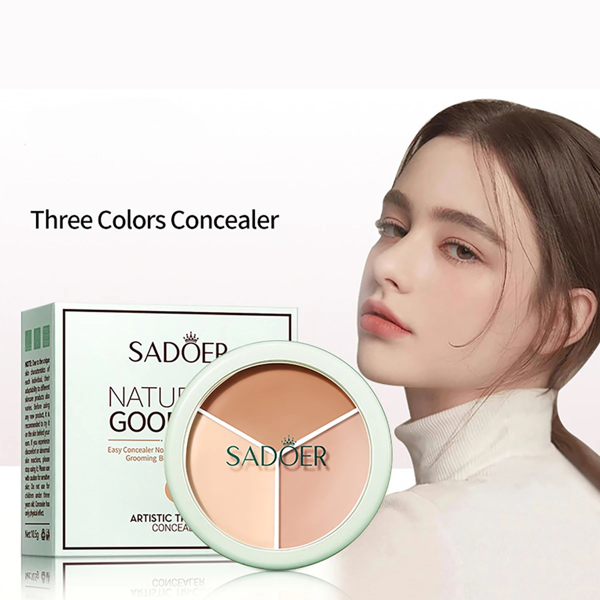 3 Colors Concealer for Multiple Skin Tones Artistic Tri-Color Concealer Natural Color Precise Concealer Evens and Brightens 240705