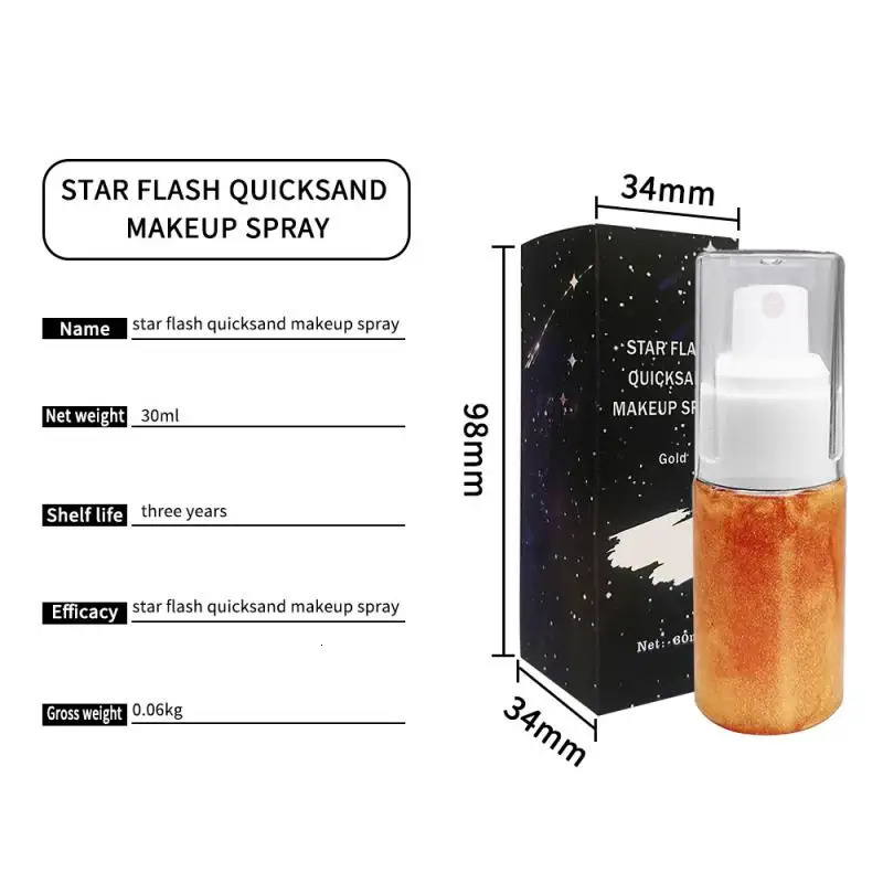 Makeup Setting Spray 30ml Moisturizing Shimmer Shiny Contour Long Lasting Oil Control Cosmetics Highlight Spray Make Up Fixer 240705