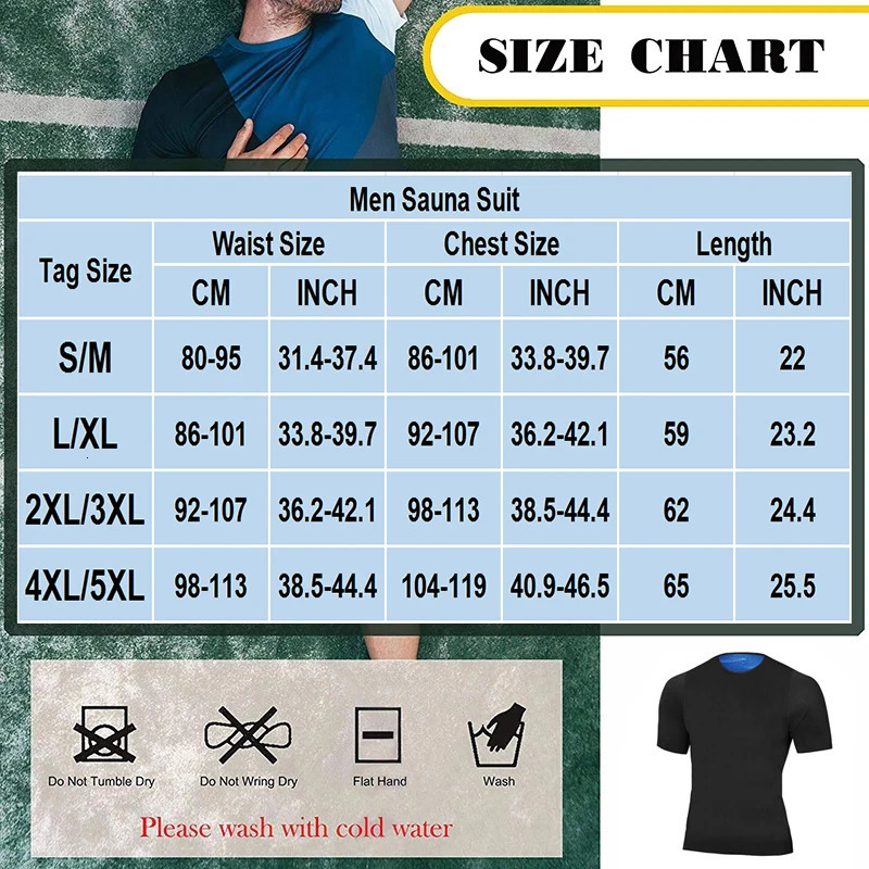 Mens Heat Trapping Shirt Sweat Body Shaper Vest Waist Slimmer Sauna Effect Suits Shapewear Compression Top Gym T-Shirt Sleeves 240703