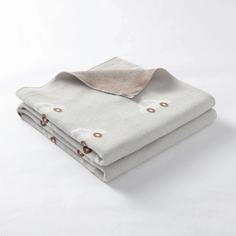 s Breathable born Boy Girl Swaddle Wrap Receiving 10080cm Infant Cotton Knitted Stroller Bassinet Nursery Quilts 240703