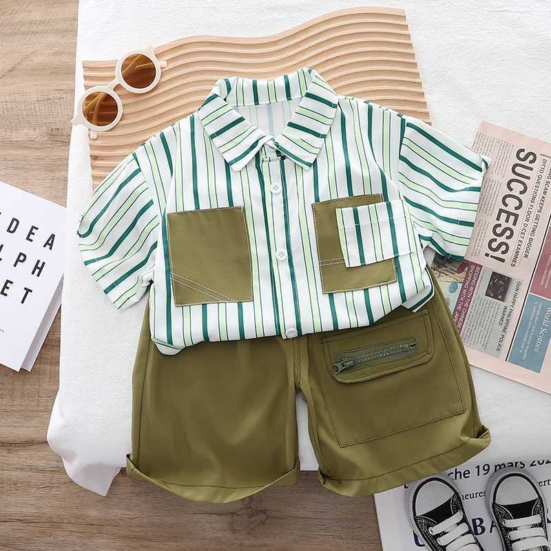 Clothing Sets Children Boys Casual Striped T-Shirt Shorts 2Pcs/Set New Summer Baby Clothes Suit Toddler Costume Kids Outfits Infant Tracksuits