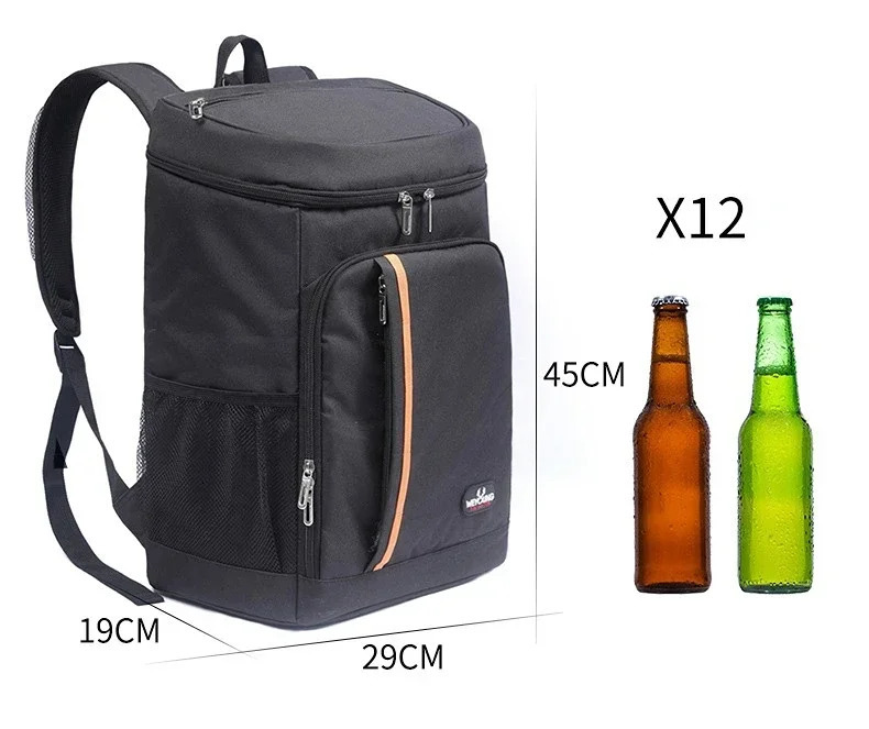 24L Outdoor Cooler Bag Thermal Backpack Insulated Picnic Lunch Bag Camping Food Drink Refrigerator Bag Leakproof Travel Backpack 240703