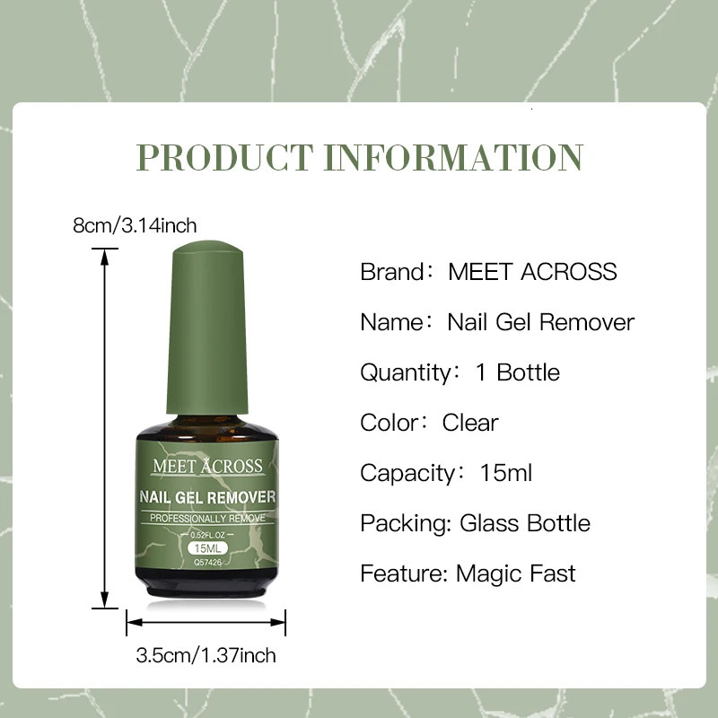 15ML gel removal 3-5 minutes quick magic nail removal gel removal polishing cleaning degradation Soak off UV LED Vernis nail art handle 240705