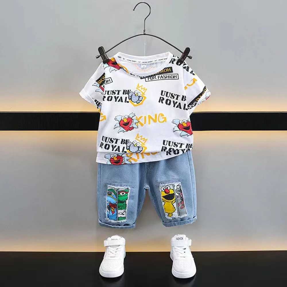 Clothing Sets Summer Tracksuit For Boys Set 2024 New Boy Letter Boy Children Clothing Two piece set For boys Kids Outfits