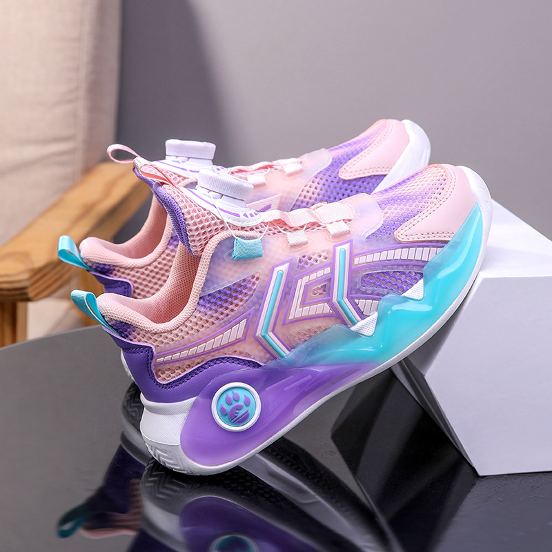 summer single mesh breathable middle-aged and young girls button up running shoes for boys casual sports shoes