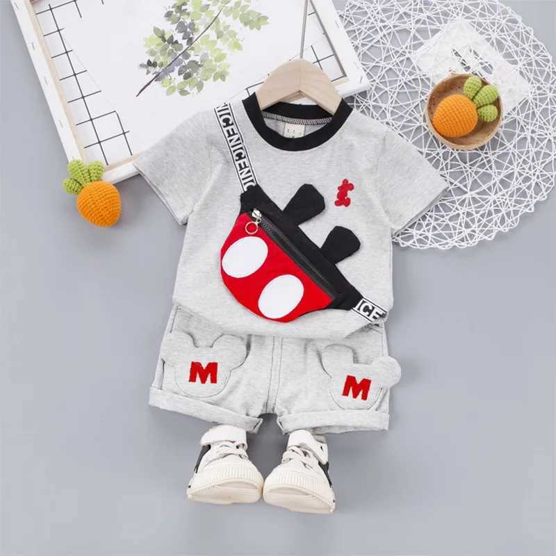 Clothing Sets Fashion Baby Boys Clothing Sets 2022 Summer Cartoon Short Sleeve Cotton T Shirt + Shorts 2Pcs Outfits For Kids Clothes Suit
