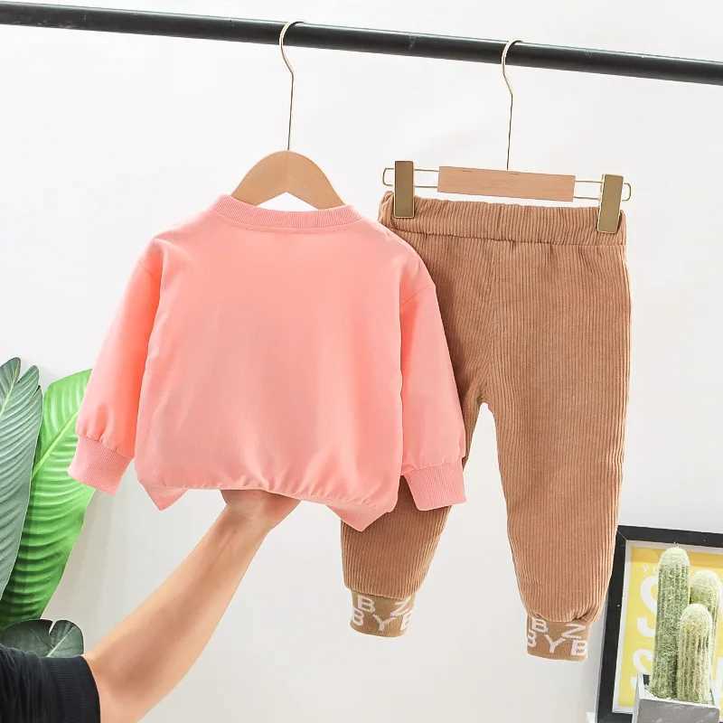 Clothing Sets Autumn Children Girls Clothing Set Cartoon Bear Pullover Sweater + Pants 2 Pcs Suit Fashion Toddler Kids Clothes Sport Outfits