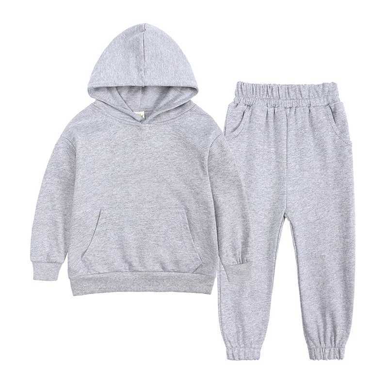Clothing Sets Spring Autumn Clothing Set For Boys And Girls Cotton Hoody Outerwear Jackets Coat Pants 2Pcs Kids Tracksuit Children Clothes