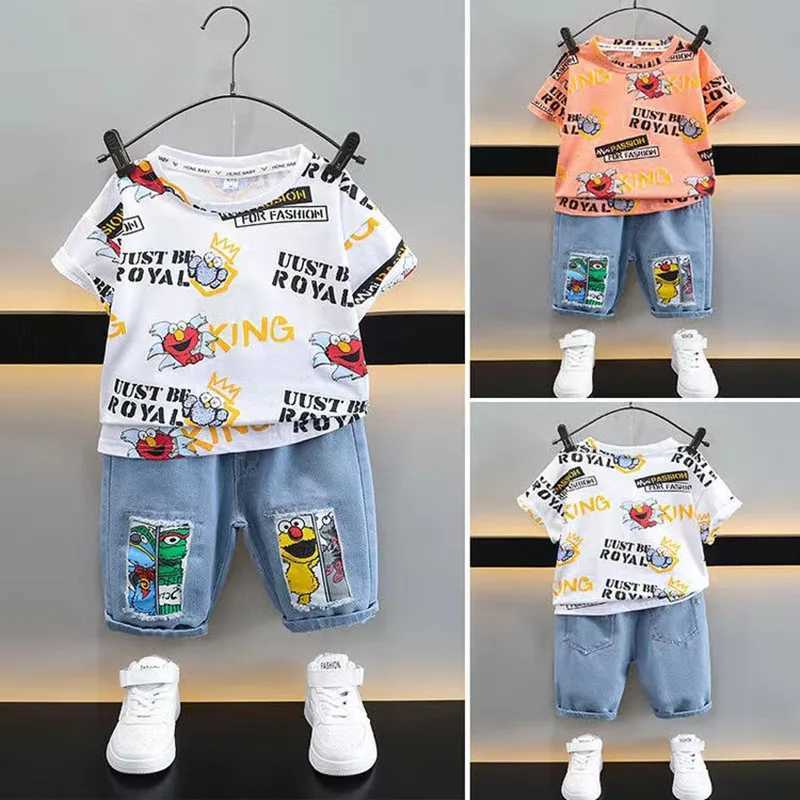 Clothing Sets Summer Tracksuit For Boys Set 2024 New Boy Letter Boy Children Clothing Two piece set For boys Kids Outfits