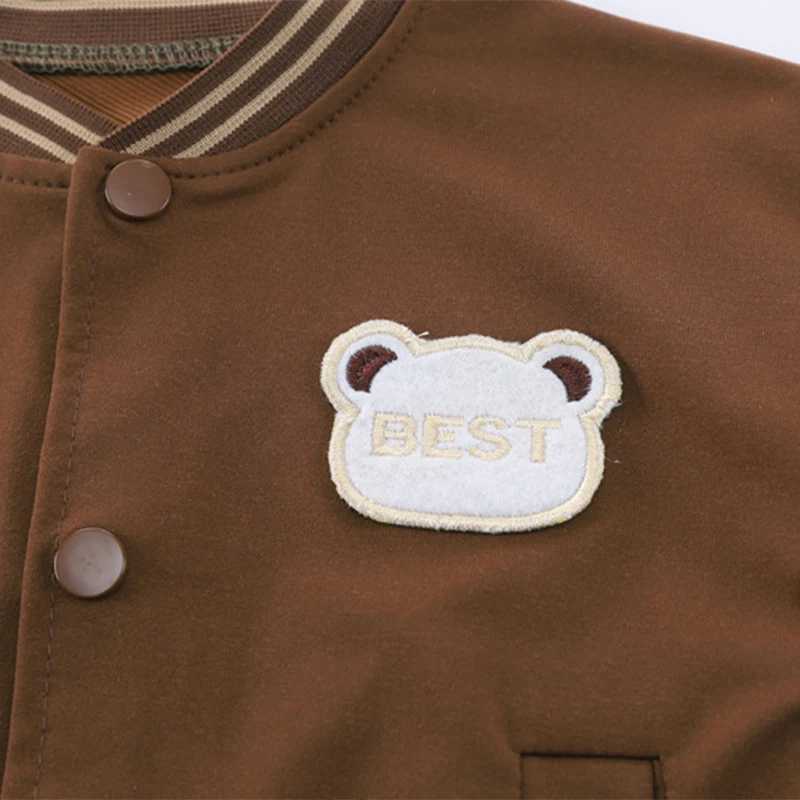 Clothing Sets 2024 Spring Autumn Baby Boys Clothing Set Kids Cartoon Bear Baseball Jacket Coat + Pants 2Pcs for Children Tracksuits Clothes