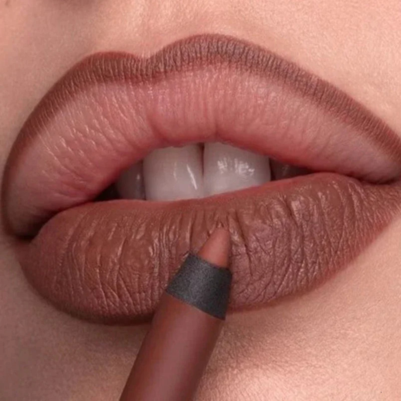 Waterproof Nude Brown Lip Liner Lipstick Pencil Matte Red Pink Contour Tint Lipstick Lasting Non-stick Cup Lips Makeup Cosmetics 240705