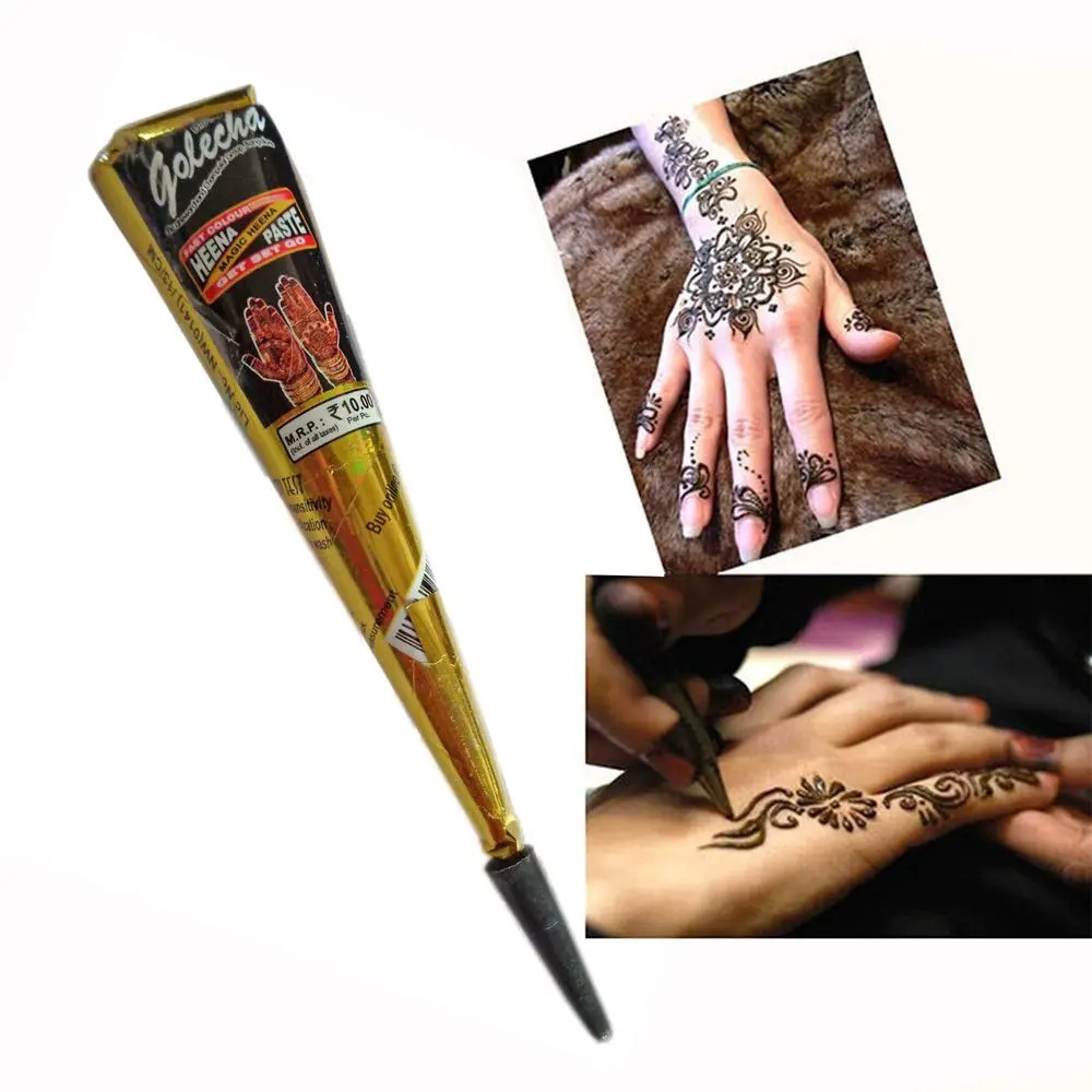 nail pattern body cream black and white brown red Indian henna used for temporary tattoo stickers body painting art cream full size 240705