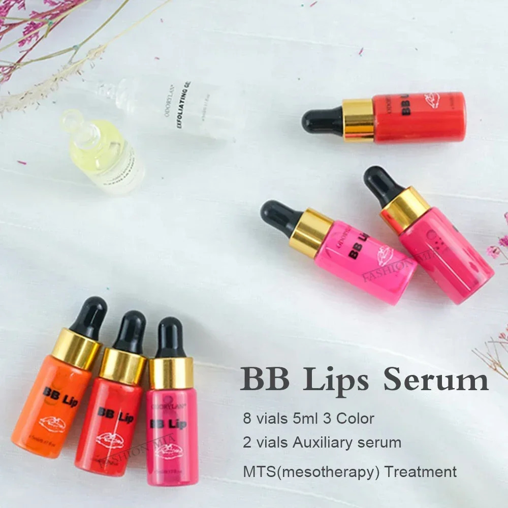 10 vials 5ml BB Lip Ampoule Serum Stayve Lips Cherips Beginner Ampoule Pigment Permanent Makeup Lip Blush Gloss Moisturing Dying 240627