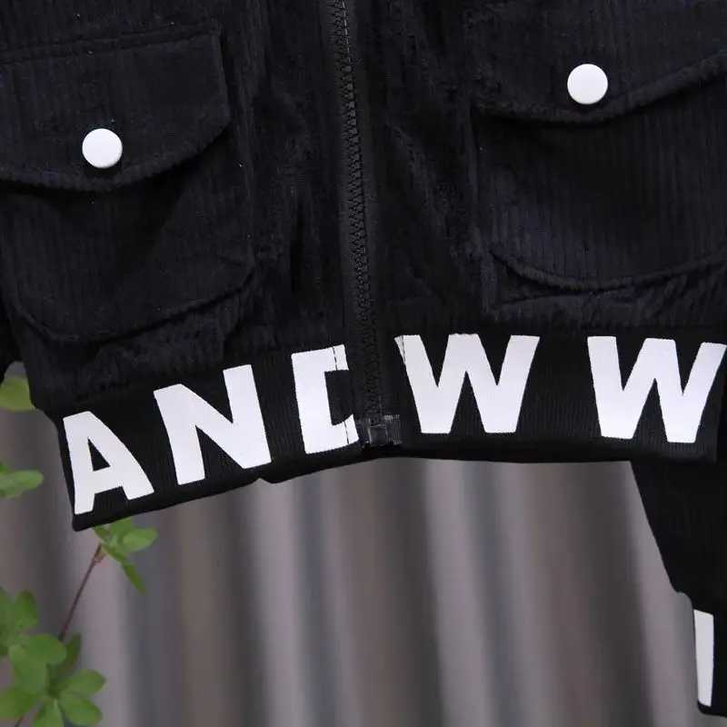 Clothing Sets Children Clothing 2024 New Baby Autumn Clothes For Kids Boys Girls Letter Standing Collar Corduroy Jackets+Pants Outfit 2PCS Set