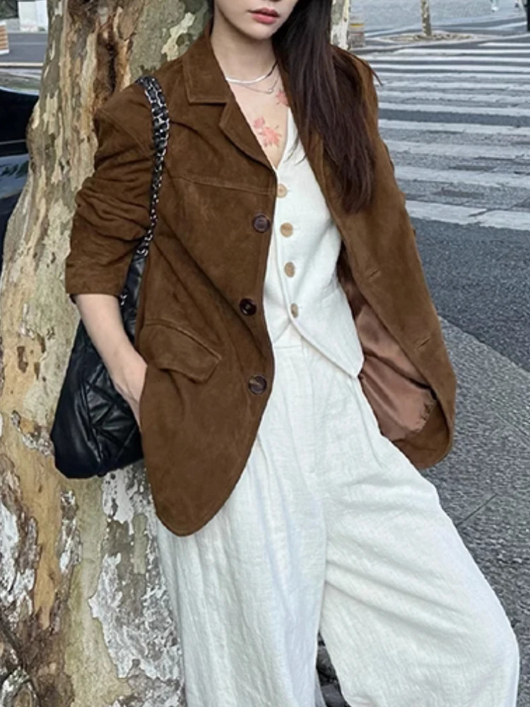 Winter Korean Style Leather Jacket Women Casual Warm Loose Elegant Coats Female Fashion Office Lady Casual Moto Jackets Y2k 240625