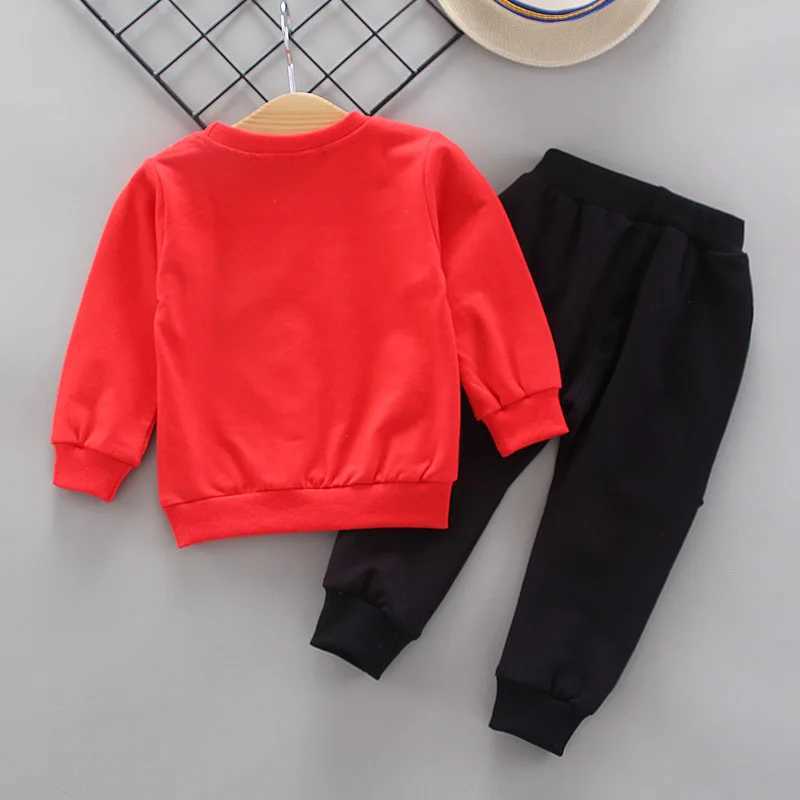 Clothing Sets Autumn Baby Boys Cotton Hooded Clothing Set Kids Letter Coat Pants Suit For Sports Tracksuits Toddler Children Casual Outfit