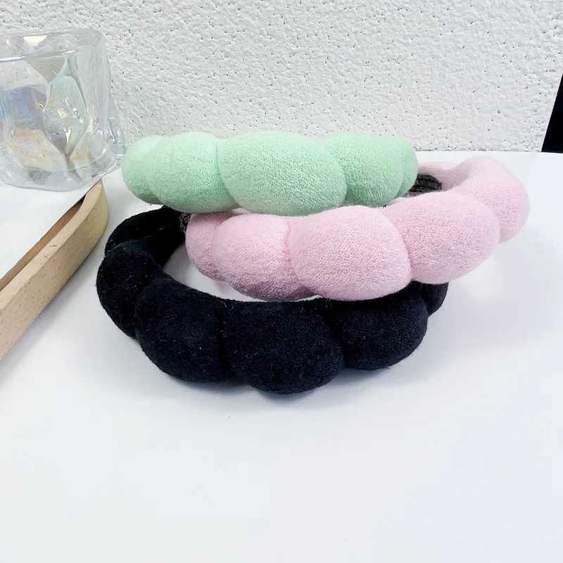 Headbands Autumn Winter Cloud Cotton Headband Women Fixed Bangs Tool Thicked Soft Velvet Hairbands Hair Hoops Scrunchies Headwear