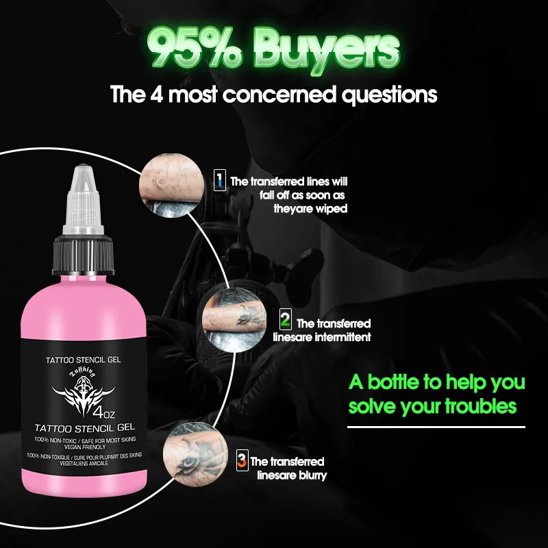 30/120ML Professional Tattoo Template Magic gel Copier Tattoo Transfer Item Solution Cream Tattoo Ink Set 240705
