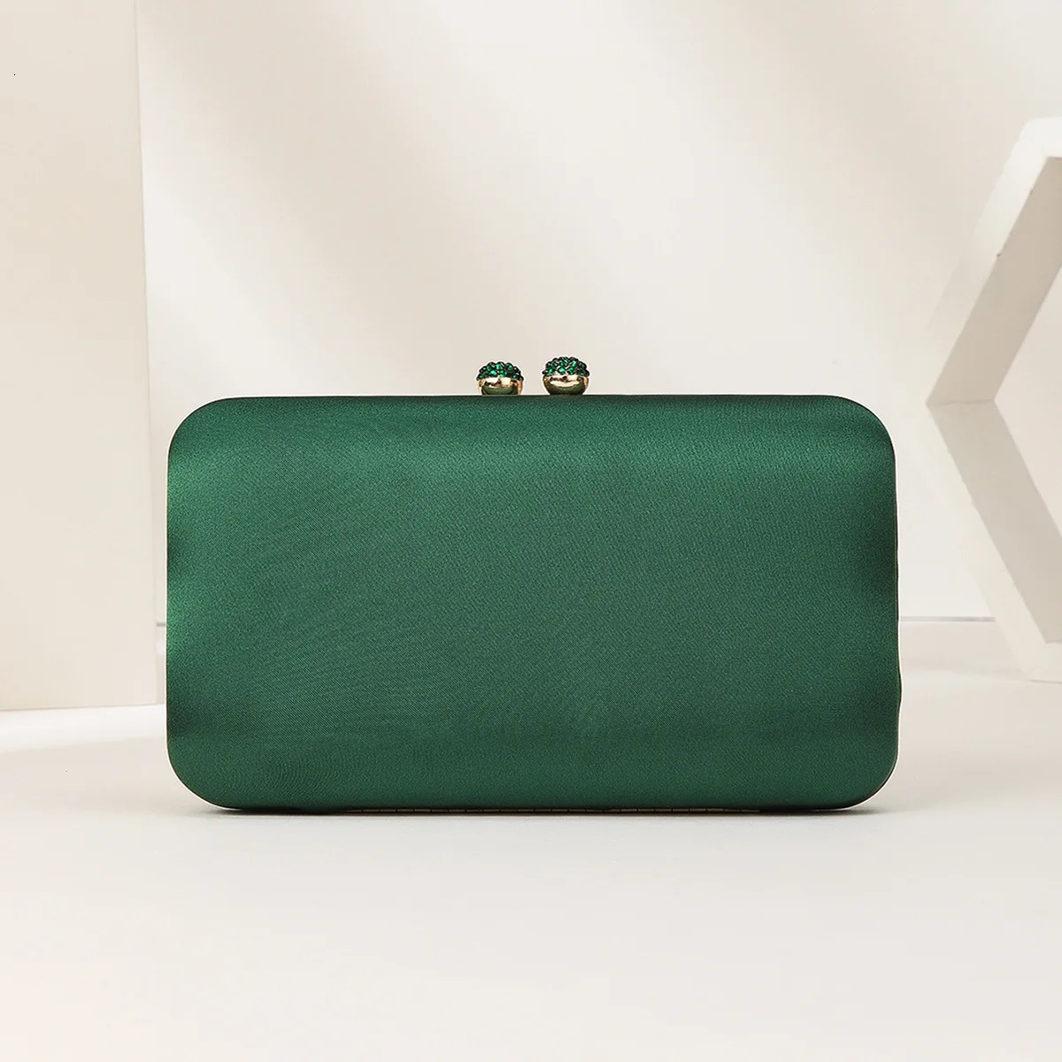 Diamond Buckle Evening Bag Green Wedding Party Shoulder Bag Party Dinner Wallet Fashion Clutch Wallet Direct 240704