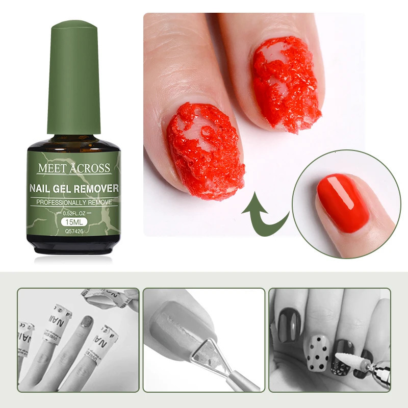 15ML gel removal 3-5 minutes quick magic nail removal gel removal polishing cleaning degradation Soak off UV LED Vernis nail art handle 240705