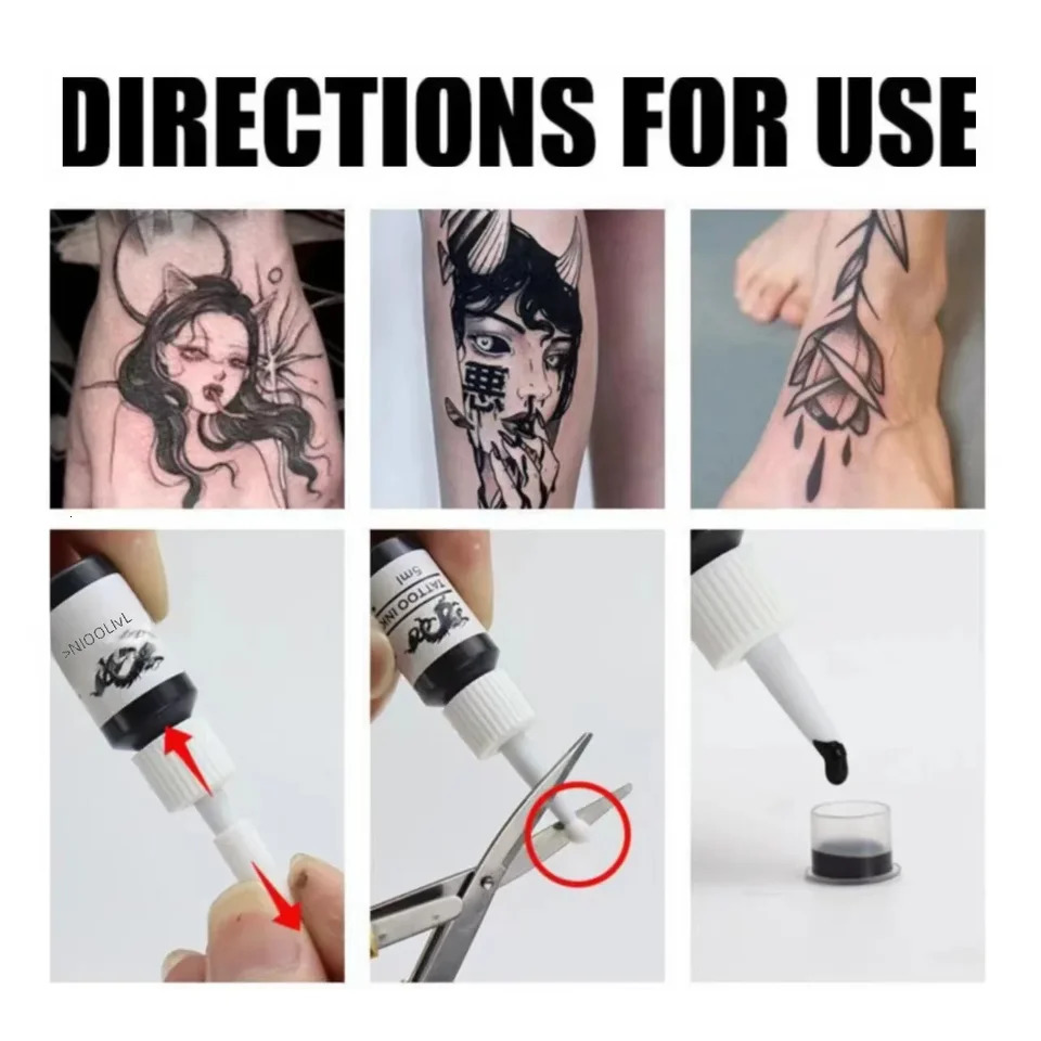 Dragon Tattoo Ink Set Single Bottle 5ml Body Art Professional Supplies Ink Set Multi Color 6 8 10 14 240705