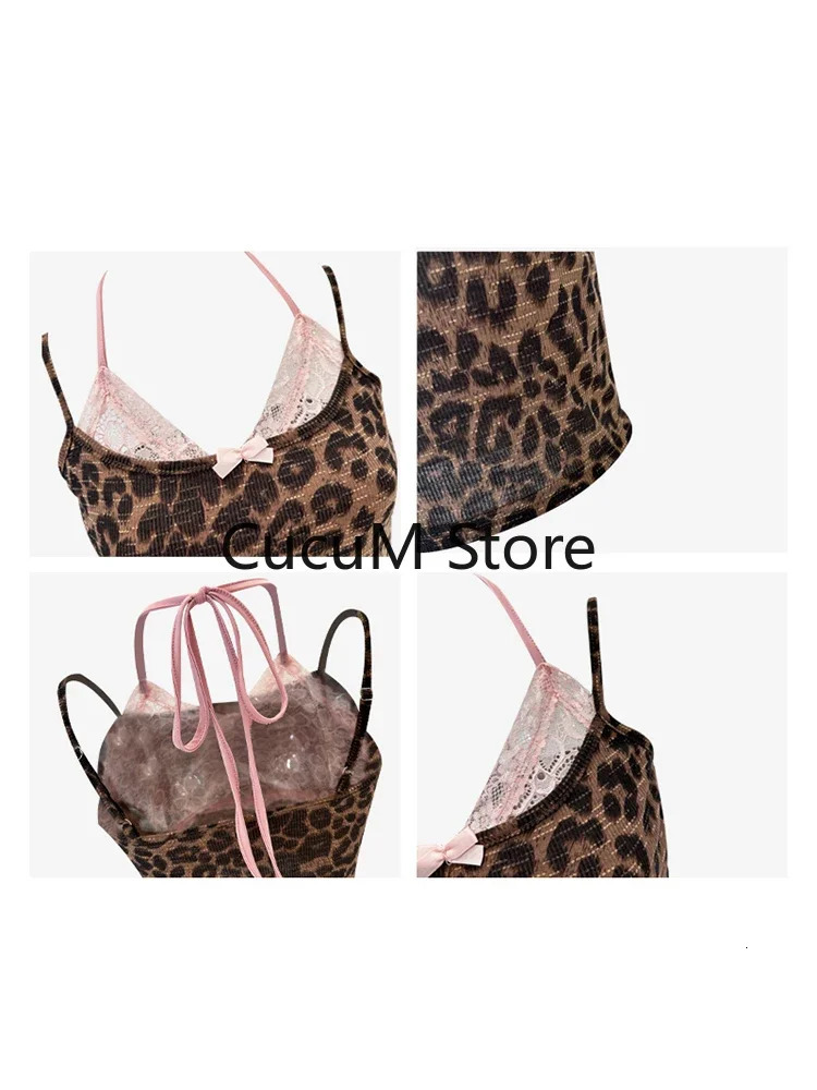 Womens Lace Patchwork Camisole Crop Top Vintage Y2k Summer Fashion Streetwear Tank Top Female Sexy Sleeveless Off Shoulder Vest 240703