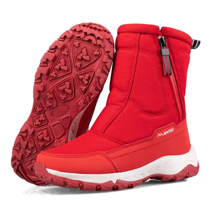 VIP Womens Boots Warm Plush Snow Boots Casual High Top Waterproof Winter Hiking Shoes 240705