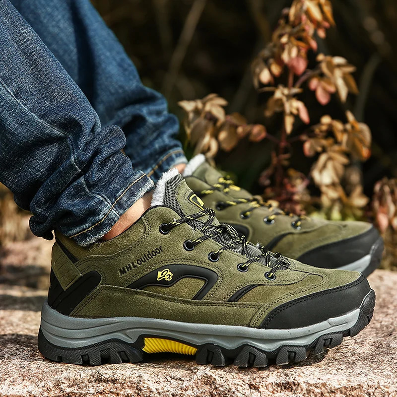 Spring Autumn Hiking Shoes Men Outdoor Snow Men Boot Waterproof Trekking Mountain Boots Sneakers Men Shoes Large Size 36-47 240705