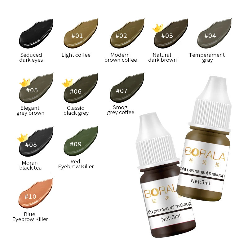 Borala l tattoo ink microbeads anent makeup pigment semi anent body eyebrow lip tattoo products 240705