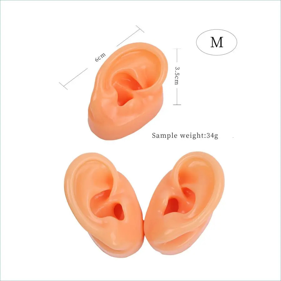 1Pc Soft Silicone Earring Model Tattoo Practical Jewelry Display Perforation Tool Earring Display Tool Acrylic Display Frame Kit 240705