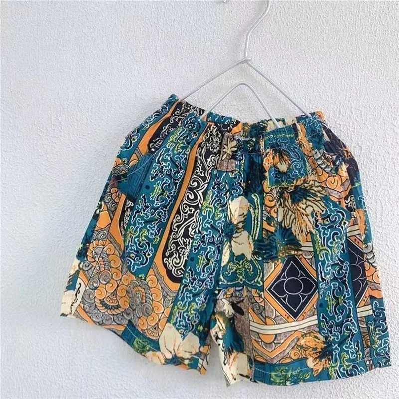 Clothing Sets Boys Summer Suit 2024 New Style Childrens Haiian Holiday Wind Beach Shirt Short Sleeve Two-piece Set Fashion Kids Outfits