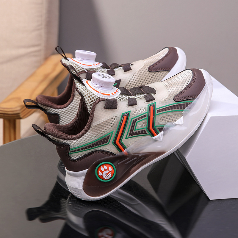 summer single mesh breathable middle-aged and young girls button up running shoes for boys casual sports shoes