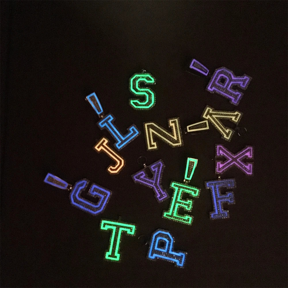 THE BLING KING Custom Fluorescent Name Pendant Necklace Iced Out Cubic Zirconia Chain Necklace Hiphop Punk Jewelry For Gift 240626