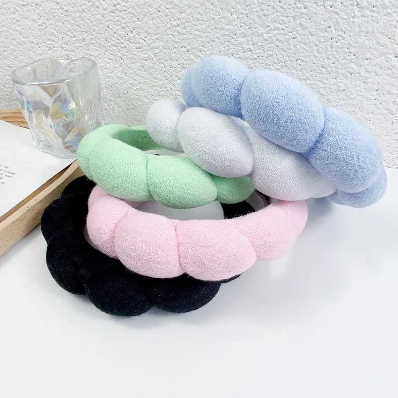 Headbands Autumn Winter Cloud Cotton Headband Women Fixed Bangs Tool Thicked Soft Velvet Hairbands Hair Hoops Scrunchies Headwear