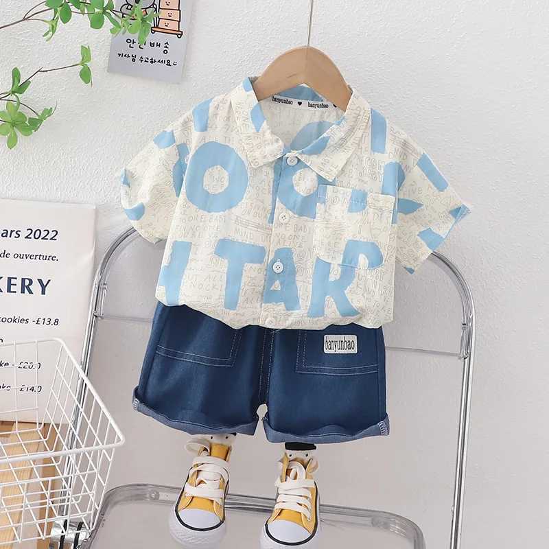 Clothing Sets Baby Boys Clothes Sets Summer Fashion Kids Cotton Letter T-shirt+Shorts 2pc Suit 1-5Years Boy Clothes Children Costume Outfit