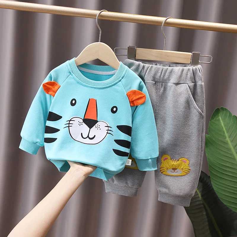 Clothing Sets Autumn Children Clothes Baby Boys Cartoon Sweatshirts + Pants 2Pcs/Sets Spring Kids Infant Clothing Toddler Sportswear 1-5 years