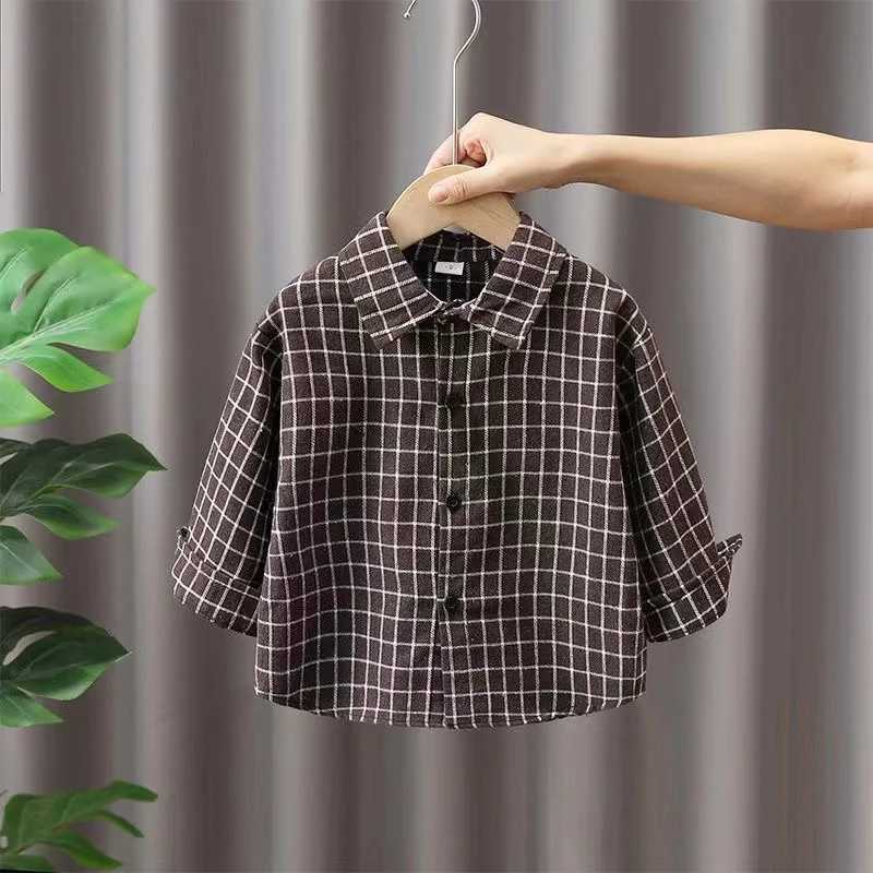 Clothing Sets Boys Spring And Autumn Set 2024 New Fashion Childrens Pu Vest+Shirt Two piece Set For Boys And Babies Fashion Two piece Set