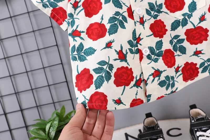 Clothing Sets New Baby Girls Boys Clothing Infant Baby Boys Fllower Print T Shirt Pants 2Pcs/Set Toddler Summer Fashion Children Clothes Suit