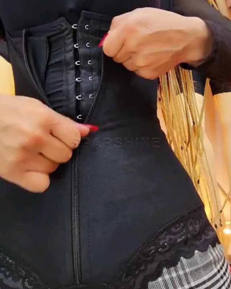 Double Control Colombian Girdles For Women Remove The Belly Buckle Zipper Triangular Connector Body Faja Belts 240703