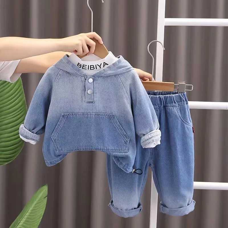 Clothing Sets Autumn New Boys Long-sleeved Suit Fashion Suit 2-piece Set Coat Pant Childrens Clothes For Boys Aged 3-6 New 2024 Kids Outfits