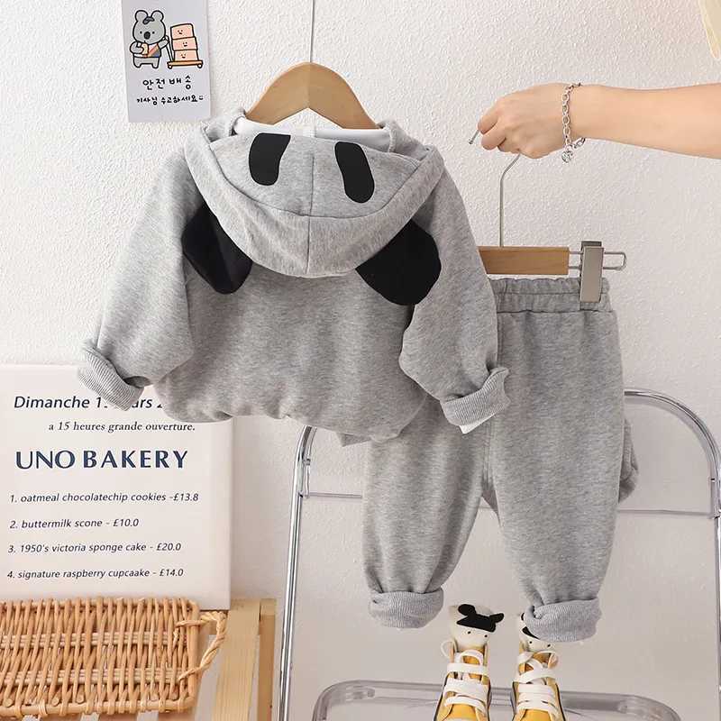 Clothing Sets Spring Autumn Boys Clothing Set Kids Cartoon Panda Pullover Tops Pants 2Pcs Suit for Boys Children Sports Costume Infant Outfits