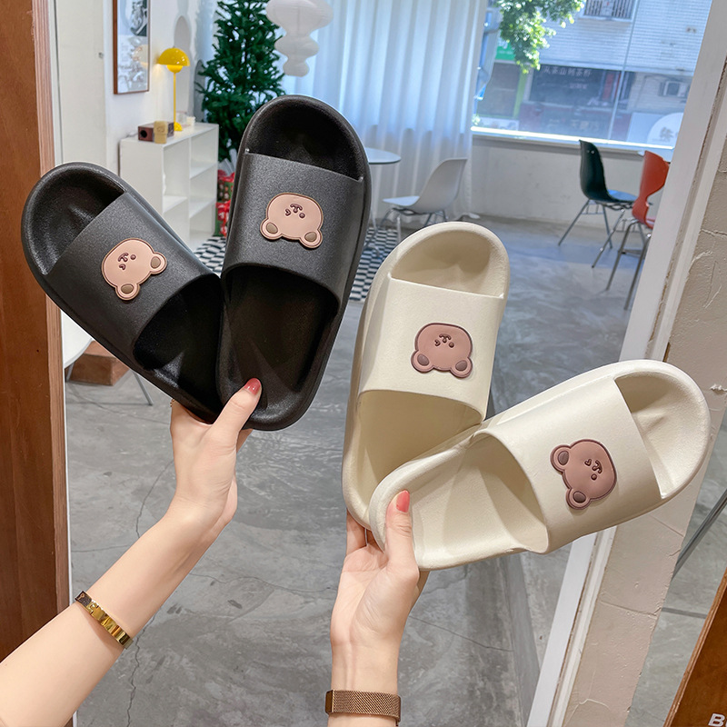 Summer Women's Cartoon Outdoor PVC Household Anti Slip Odor And Wear Resistant Parent Child Cool Slippers